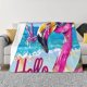 thumbnail image 1 of Balery Tropical Flamingo Summer Manta de Franela con Dibujo, Lujo Ultra Suave y Cálido, Antipelusa y Resistente a las Arrugas para Cama, Sofá, Camping -50"x40", 1 of 6