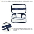 thumbnail image 3 of Uxcell 8.3"x5.9"x3.5" Clear Toiletry Makeup Cosmetic Bag with Zipper Handle, Navy Blue 2 Pack, 3 of 5