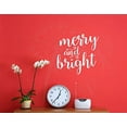 thumbnail image 5 of Merry & Bright Winter Art Vinyl Decals Wall Holiday Saying Quotes,12x12-inch, White, 5 of 5