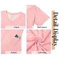 thumbnail image 6 of Fantaslook Summer Dresses for Women V Neck Short Sleeve Casual T Shirt Dress Beach Sundresses with Pockets, 6 of 9