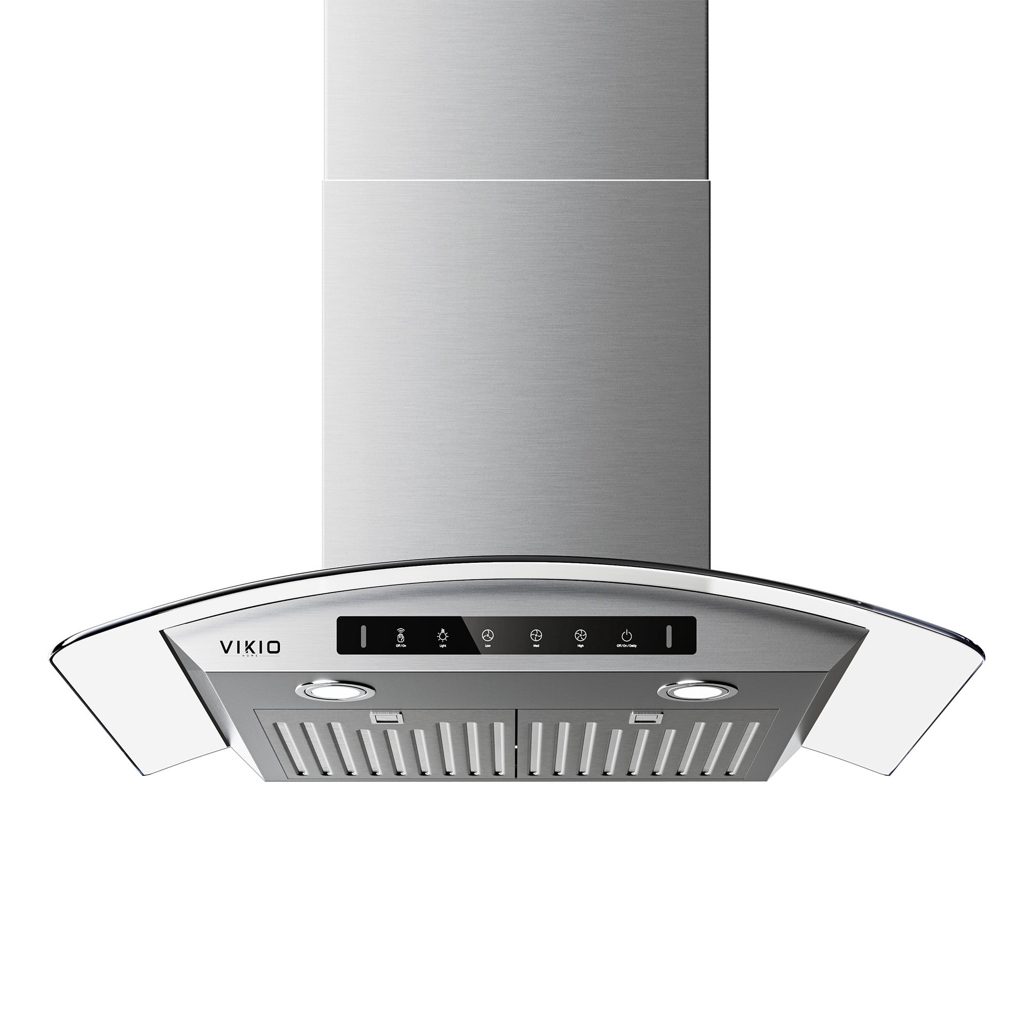 VIKIO 30 inch Wall Mount Range Hood, Stainless Steel and Glass, 800 CFM, 3-Speed, Ducted, Gesture Sensing Control&Touch Pad