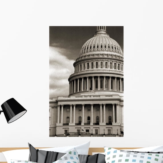 Us Capitol Wall Mural Decal Sticker, Wallmonkeys Peel & Stick Vinyl Graphic (36 in H x 24 in W