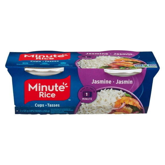 Minute Rice® Jasmine Rice Cups, 250 g, 2 x 125 g