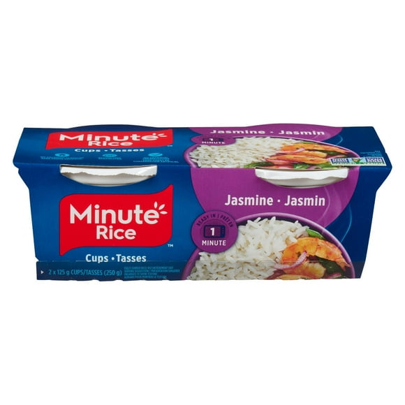 Minute Rice Jasmine Cups 2x125g (250g), Minute Rice Jasmine Cups 250g