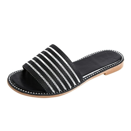 

Dtydtpe Fashion Summer Women Slippers Fly Woven Mesh Surface Breathable Flat Solid Color Soft House Slippers for Women Slippers for Women Fuzzy Womens Thong Slippers Women Slippers Booties Leath