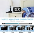 thumbnail image 2 of Digital Alarm Clock, 6" Large Mirror Surface LED Clocks with Dual USB Charger Ports, Auto/Custom Brightness,Easy Snooze Function, Alarm Clocks for Bedrooms Nightstand, 2 of 7