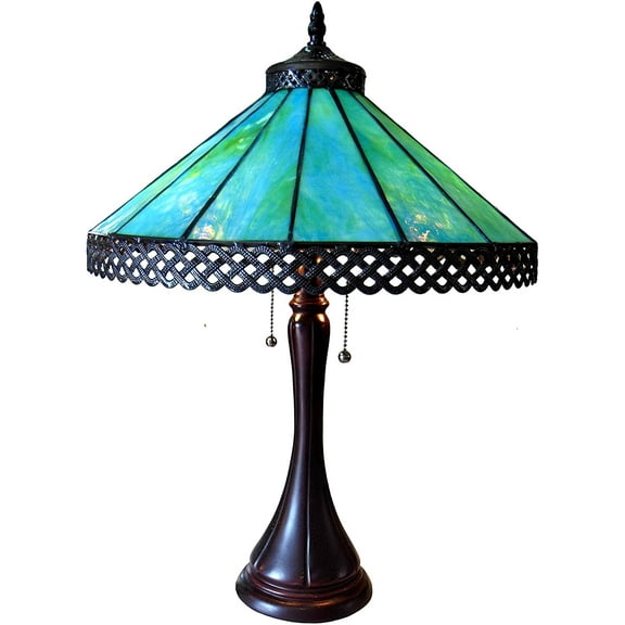 RADIANCE Goods Tiffany-Style 2 Light Table Lamp 16" Shade
