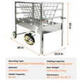 thumbnail image 3 of 2-in-1 Hay Feeder with Wheels, All-Weather Goat Feeder Cart, Galvanized Steel Livestock Feeder for Ponies, Donkeys, Sheep, 3 of 9