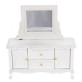 thumbnail image 1 of EeaseCA Maison de Poupée Mini Coiffeuse en Bois avec Miroir Mini Commode en Bois Modèle Déco, 1 of 7