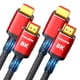 thumbnail image 1 of Cable HDMI Snowkids 8K 2.1 4,5 m, paquete de 2 unidades Ultra 48 Gbps, negro, 1 of 9