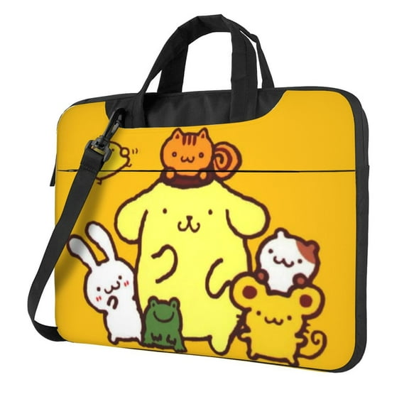 Sanrio Pompompurin Laptop Bag Laptop Case Computer Notebook Briefcase Messenger Bag With Adjustable Shoulder Strap 14 Inch