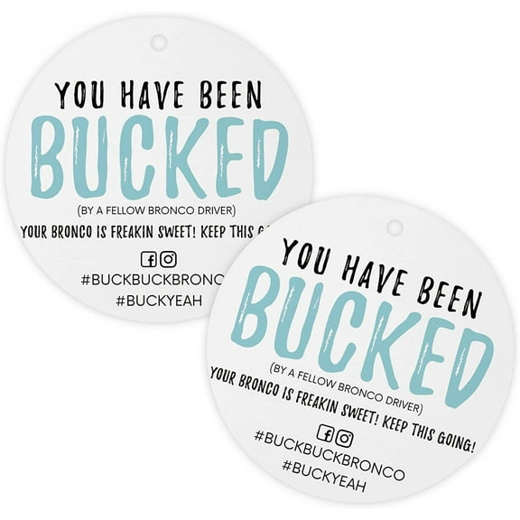 Lashicorn Youve Been Bucked Bronco Hang Tags 30 pk 2.5 x 2.5 Size Circle Tag Buck Buck Bronco #BuckBuckBronco Car Game Add to Horse Rubber Ducks #Buck Yeah