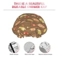 thumbnail image 3 of KLL Armadillo Floral 1 Pattern Shower Cap & Bath Cap for Women,Reversible Oversized Waterproof Shower Caps for all Hair Lengths,Elastic Reusable Bathing Hair Cap, 3 of 6