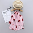 thumbnail image 4 of FAOWME Child Toddler Baby Girls Strawberry Suspender Tops+Shorts Outfits Clothes Sets Stylish O-Neck Dailywear, 4 of 4