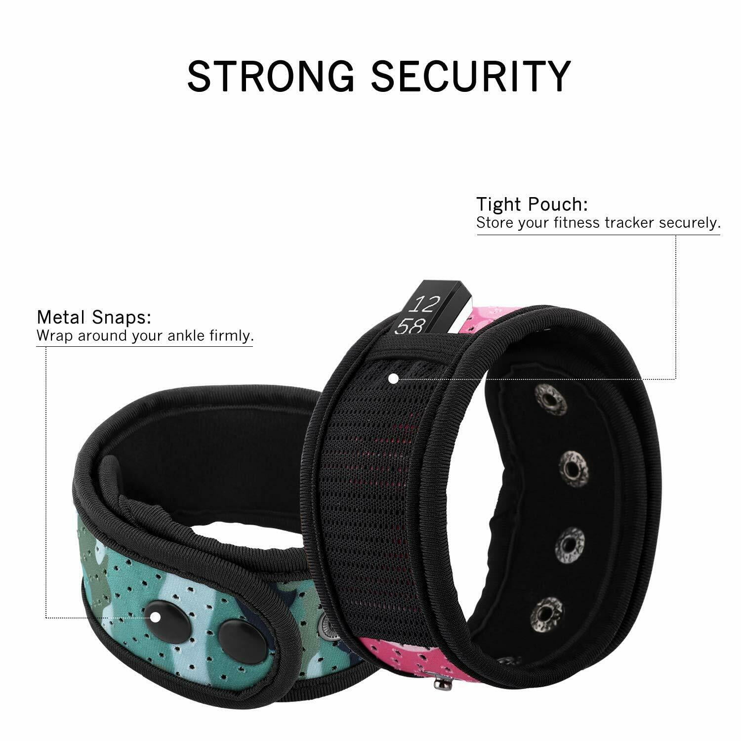 MoKo 2Pack Sweatproof Fitness Tracker Ankle Band Wristband for Fitbit Flex/Alta 