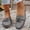 Grey, variant on Elegant Casual Flat Slippers For With Fringe Detail And Seamless Toe Comfortable Everyday Loungewear Footwear For All Day Wear Grey 37
