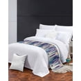 thumbnail image 3 of Xipuska Flower Butterfly Bed Runners for King Size Bed, Decorative Bed Throws for Foot of Bed, Blue Purple Spring Oil Painting Floral Bed Runner Sofa Throw Bedding Scarf Slipcover for Bedroom, 3 of 6