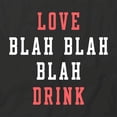 thumbnail image 2 of Blah Blah Blah T-Shirt | Cute Valentine Black Tee Gift, 2 of 5
