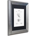 thumbnail image 2 of Trademark Fine Art "Baseball Curver Patent 1909 White" Canvas Art by Claire Doherty, Black Matte, Silver Frame, 2 of 4