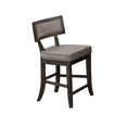 thumbnail image 2 of Modern 6pcs High Chairs Kitchen Dining Room Rustic Espresso Finish Counter HT Chairs Fabric Cushion Seats, 2 of 9