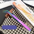 thumbnail image 2 of Eyelash Extension Tweezers Set Straight and Curved Tip False Lash Tweezers Eyelash Applicator Tool Stainless Steel Precision Tweezers for Eyelash Extension with Velvet Bag, 2 of 5