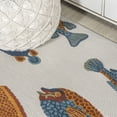 thumbnail image 6 of JONATHAN Y AMALFI COAST 2 x 8 Runner Rug, Algarve Fish - Navy/Orange/Cream, AMC114A-28, 6 of 9