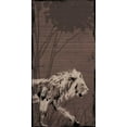 thumbnail image 2 of OnRei 11x18 White Modern Wood Framed Museum Art Print Titled - Lion, 2 of 4