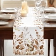 thumbnail image 3 of Table Runners 70 Inches Long Dress Scarves, Orange Brown Eucalyptus Farmhouse Coffee/Dining/Kitchen Table Decor, Holiday Table Runner, Watercolor Spring Weeping Botanical 13x70 Inch, 3 of 9