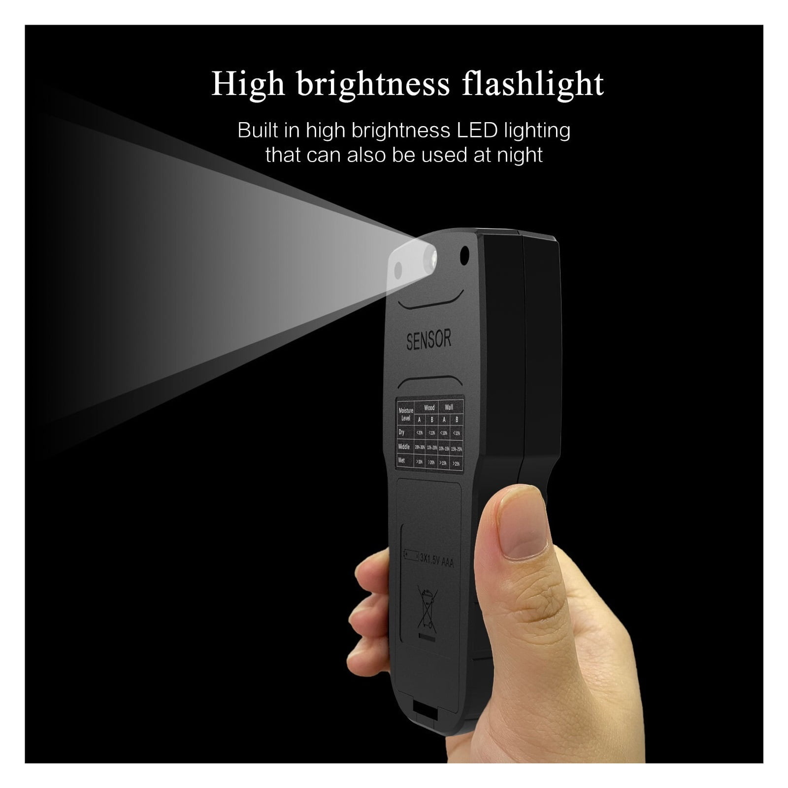 Hygrometer Digital Moisture Meter Carton Humidity Tester Wall Hygrometer Timber Damp Detector Non-destructive Meter ,Wide Applications