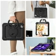 thumbnail image 6 of For iPad Air 5th/4th Generation 10.9 Inch 2022/2020 Case, 360 Rotating Shockproof Cover with Stand, Handle, Shoulder Strap, Black, 6 of 7