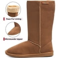 thumbnail image 2 of Alpine Swiss Womens Boot Mid Calf 11.5” Faux Fur Shearling Moccasin Comfort Shoe, 2 of 8