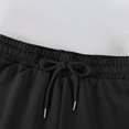 thumbnail image 7 of Women’s Denim Shorts With Pockets Drawstring Elastic Waist Casual Cotton Jean Short Pants Streetwear Leisure Blue Black Shorts, 7 of 7