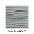 thumbnail image 1 of FASÄDE Waves Decorative Vinyl Backsplash Panel in Argent Silver (6X6 Inch Sample), 1 of 5
