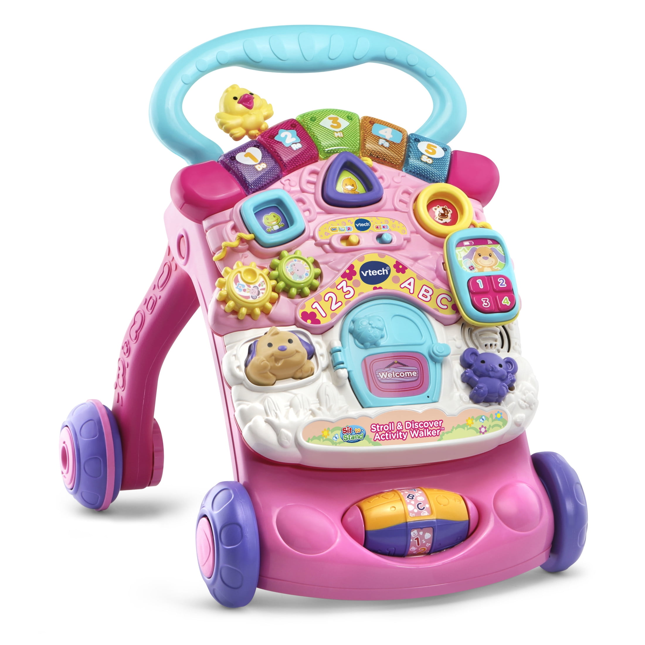 VTech Stroll & Discover Activity Walker - Pink with Accessories, Baby and Toddler Toys