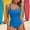 Blue, variant on Women's One Piece Swimsuits Tummy Control -Slimming Bathing Suit Modest Neon Sport Swimwear Black