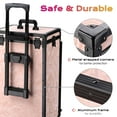 thumbnail image 5 of Byootique Aluminum Rolling Makeup Train Case withTable Nail Foldable Trolley Cosmetic Organizer CTB Pink, 5 of 12