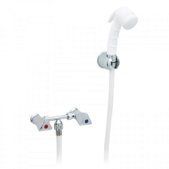 Ambassador Marine 134-0214-CW Trinidad External Shower Mixer W/ Sprayer & 6' Hose - Chrome/Warm White