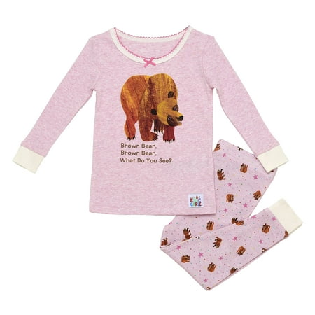

Baby Starters Brown Bear 2-Piece Snug Fit Girls Pajamas (Cotton Pink Print 3T)