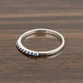 thumbnail image 6 of 0.30 Ctw Round Shape Simulated Tanzanite 925 Sterling Silver Half Eternity Mother's Day Gift Ring (Ring Size 8), 6 of 6