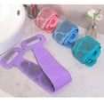 thumbnail image 5 of Cinturón de baño de silicona para frotar la espalda, toalla de lufa suave, exfoliante corporal, masaje para la ducha, limpieza corporal, correa de ducha para baño, 5 of 5