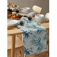 thumbnail image 3 of Hokiten Table Runners 70 Inches Long Dress Scarves, Green Blue Botanical Farmhouse Coffee/Dining/Kitchen Table Decor, Holiday Table Runner, Summer Leaf Watercolor 13x70 Inch, 3 of 7