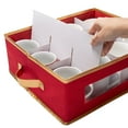 thumbnail image 2 of Simplify Non-Woven Polyester 12 Count China Mug & Cup Storage Box in Red, 2 of 7