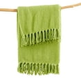 thumbnail image 5 of Home Soft Things Reversible Tweed Throw Blanket, Super Soft & Cozy - Dark Citron, 50x60", 5 of 8