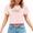 1-Pink, variant on Women's Funny Duck Print Crop Top Tees Trendy Aesthetic Streetwear Short Sleeve Round Neck Shirts Going Out Cozy Summer Tops