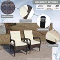 thumbnail image 2 of Outdoor Wicker Chair Set of 2, Patio Dining Chairs with Cushions, Outdoor Patio Seating for Porch, Balcony, Backyard, Poolside, 2 of 7