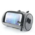 thumbnail image 1 of SHAR Bicycle Handlebar Bag Waterproof Bike Bucket Bag with Touch Screen Bike Front Storage Bag Large Capacity Bike Front Frame Pack-Grey, 1 of 5