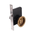 thumbnail image 3 of Puerta Puerta redonda Hardware Pandilla de mejoras para el hogar Fácil instalación de privacidad para el garaje Hotel Office Entrance Baño Cobre, 3 of 8