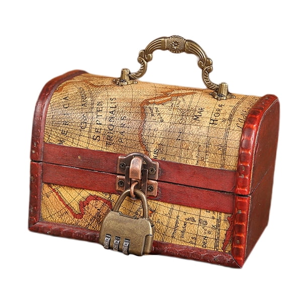 Caja de almacenamiento retro multiusos, hecha a mano, para joyas, organizador de cosméticos y exhibición Estilo B