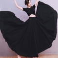 thumbnail image 4 of Elegant Double Layers Ballet Lyricals Dance Skirt for Women Big Swing Performances Long Skirt with Elastic Waist Lining, 4 of 9