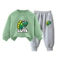 thumbnail image 4 of 7-8 Years Baby Boy Clothes Long Sleeve Sweatshirt Fall Winter Party Sweatshirt Pullover Joggers Pants Set Sweatsuits Dailywear Set 12-24 Months 2T 3T 4T 5T,H, 4 of 4